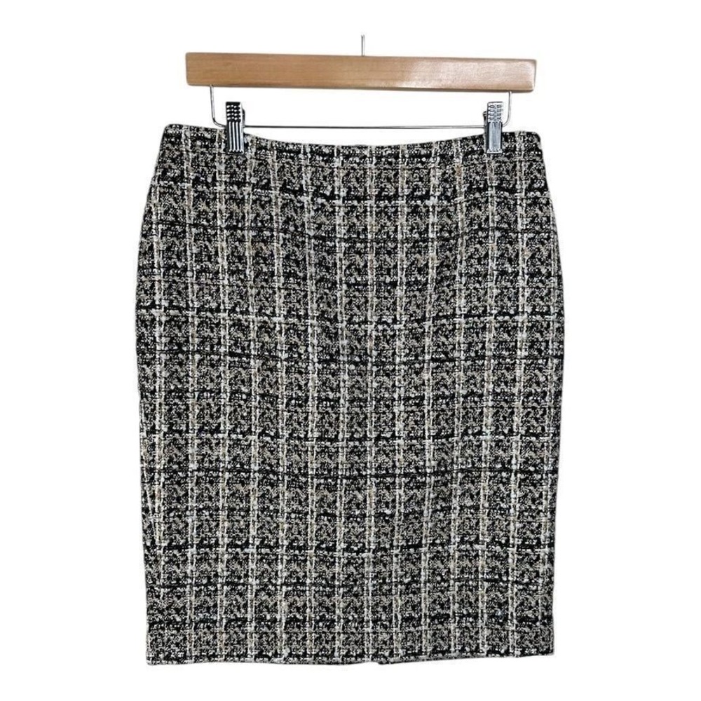 Calvin Klein Black and White Tweed‎ Skirt size 6